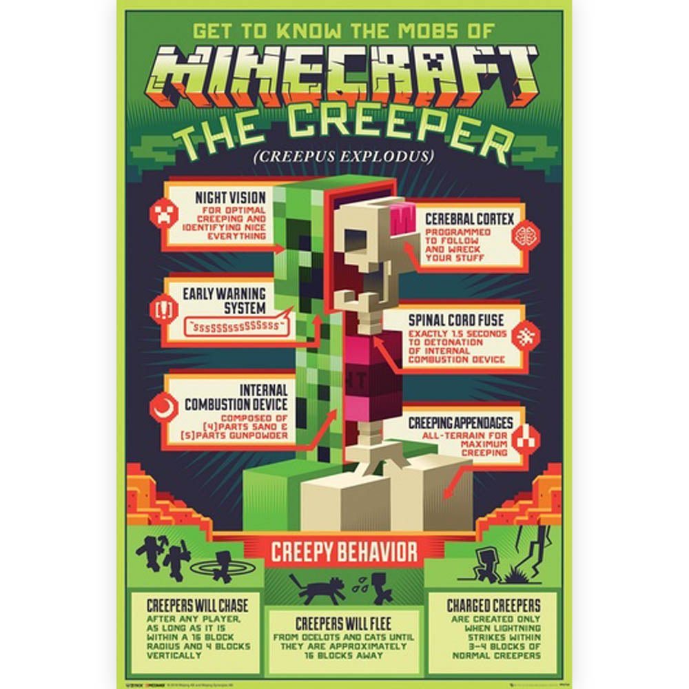 MINECRAFT マインクラフト - CREEPY BEHAVIOUR / ポスター - PGS